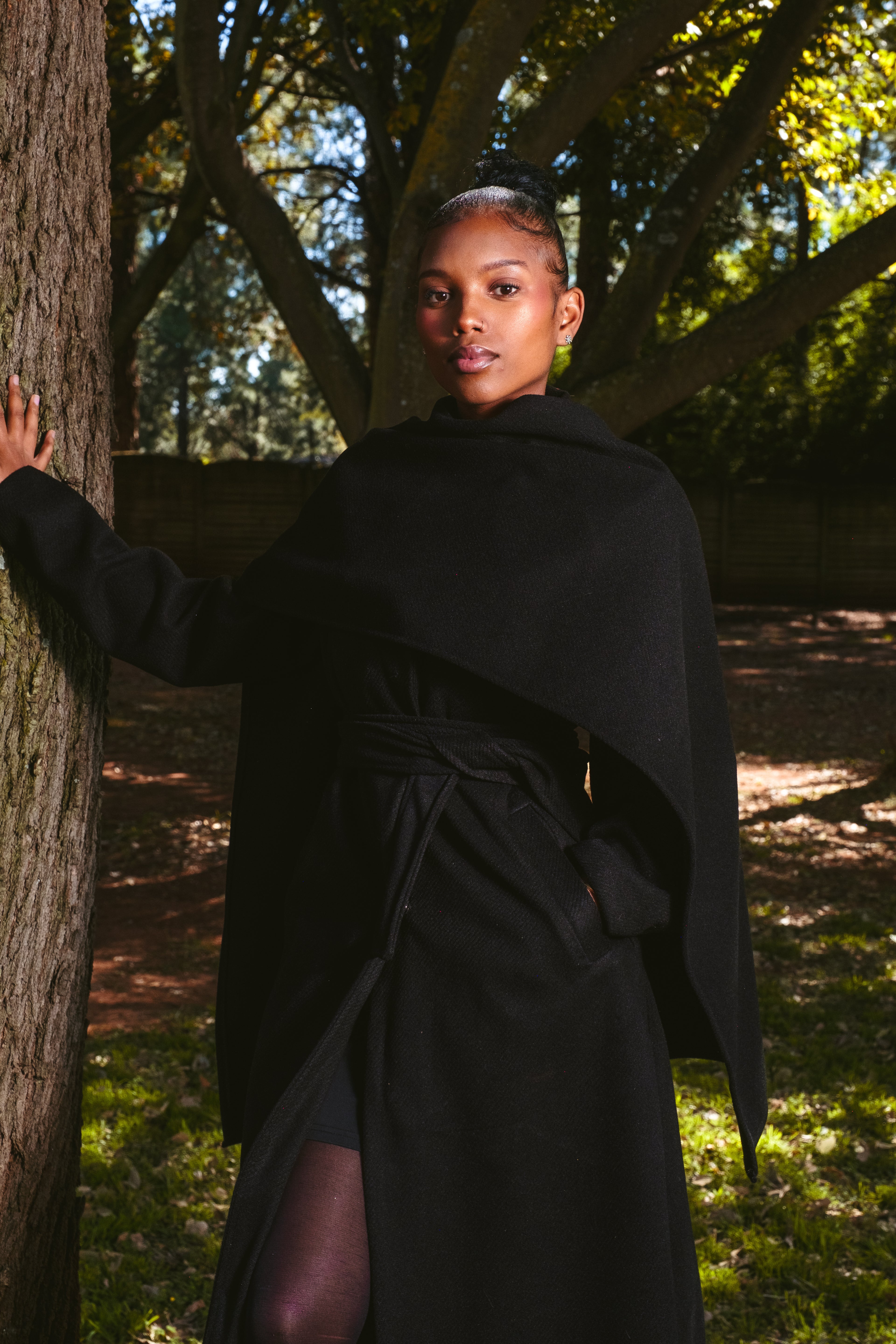 Black Scarf Coat