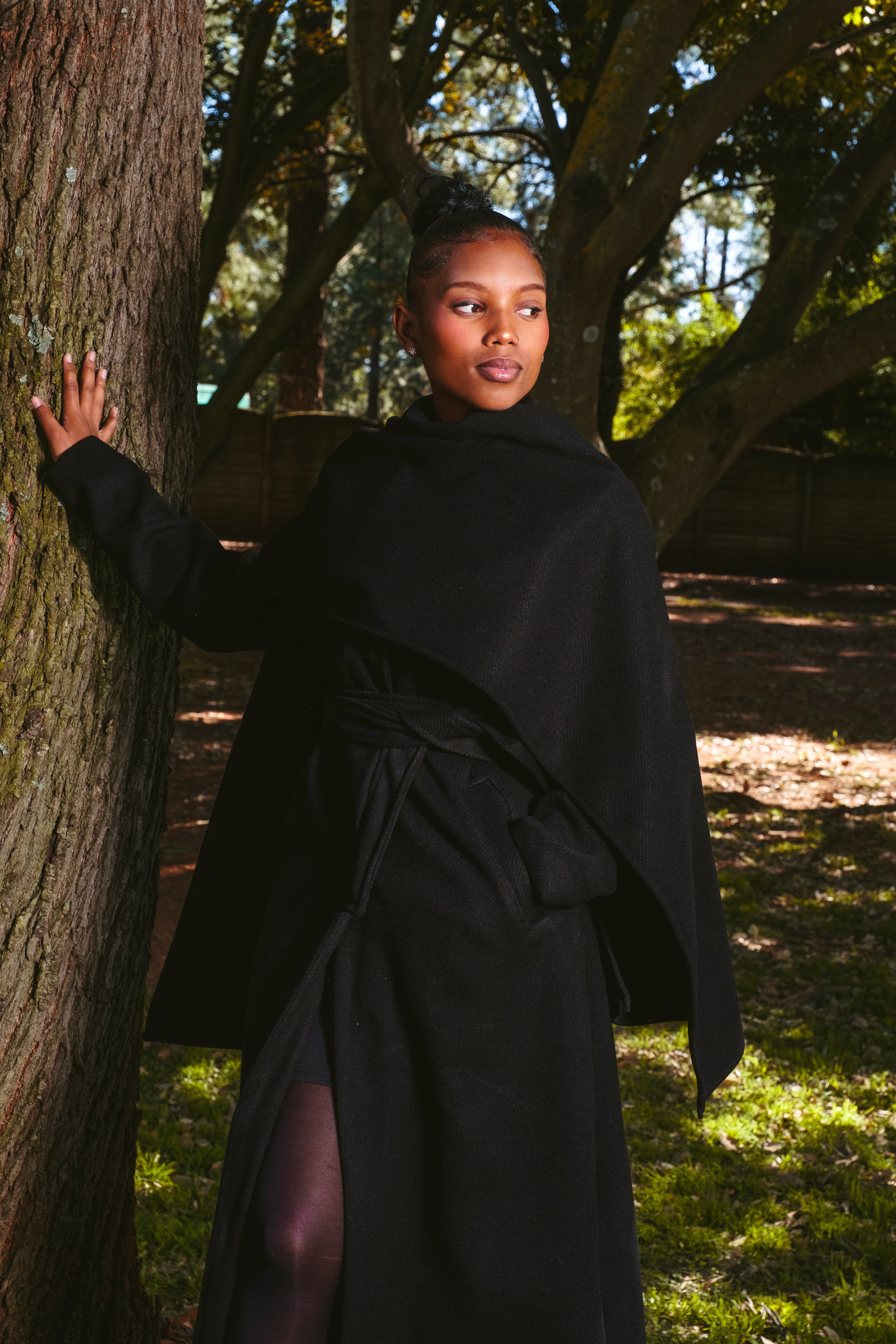 Black Scarf Coat