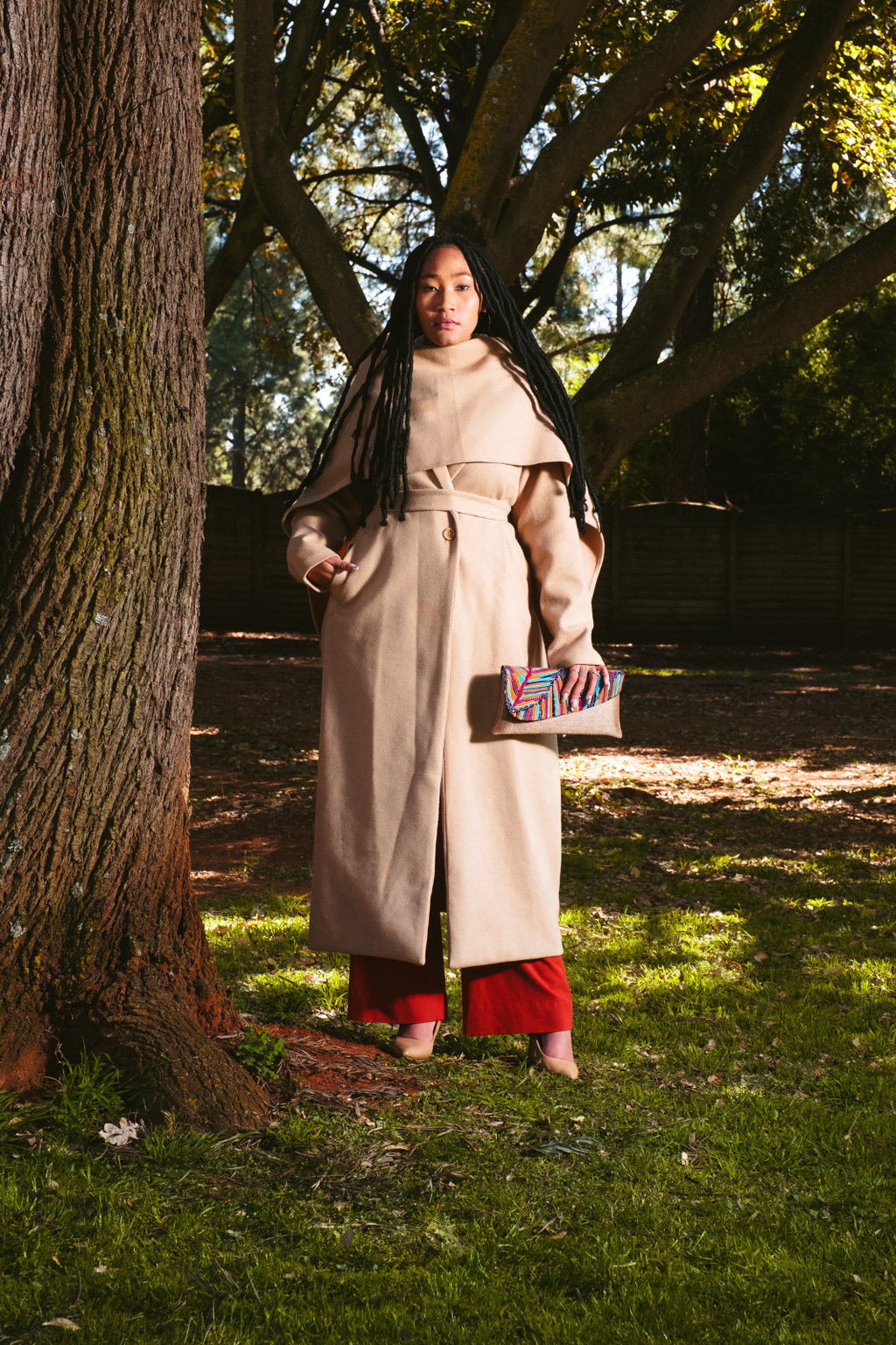 Beige Scarf coat