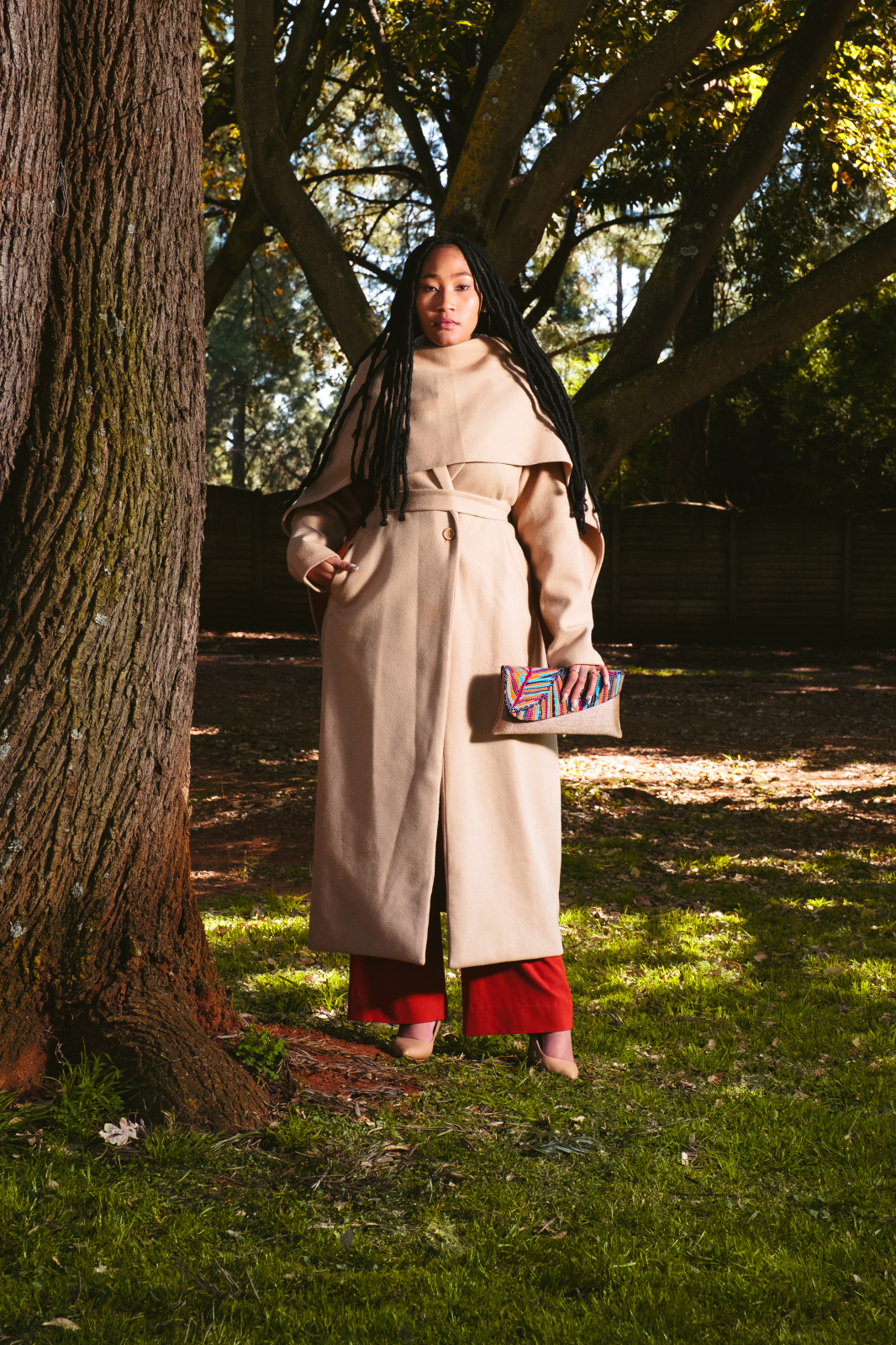 Beige Scarf coat