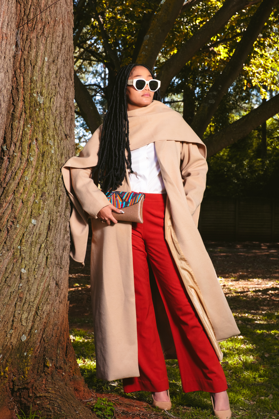 Beige Scarf coat