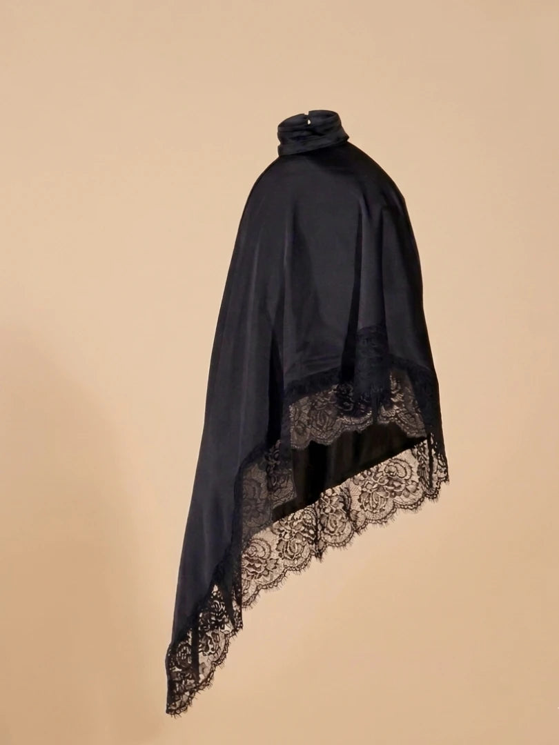 Asymmetric lace blouse