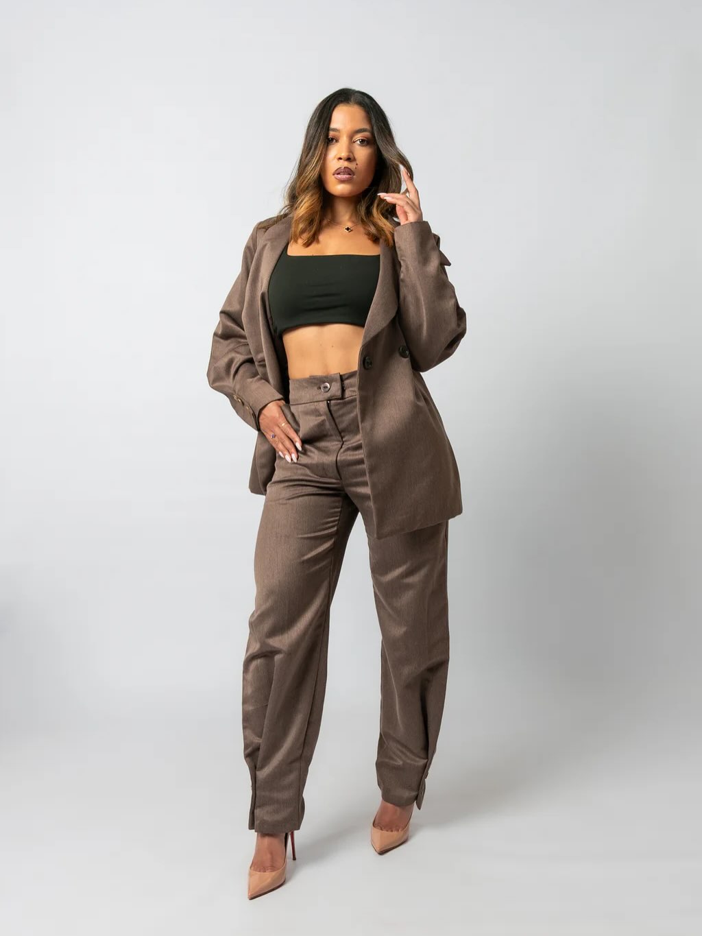 Mocha Authority Suit