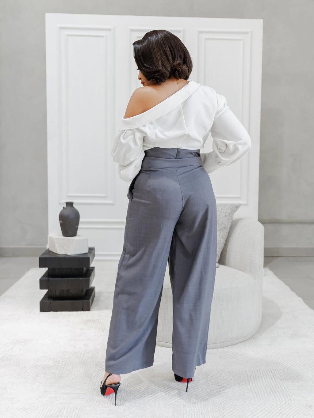 Pleated top pants