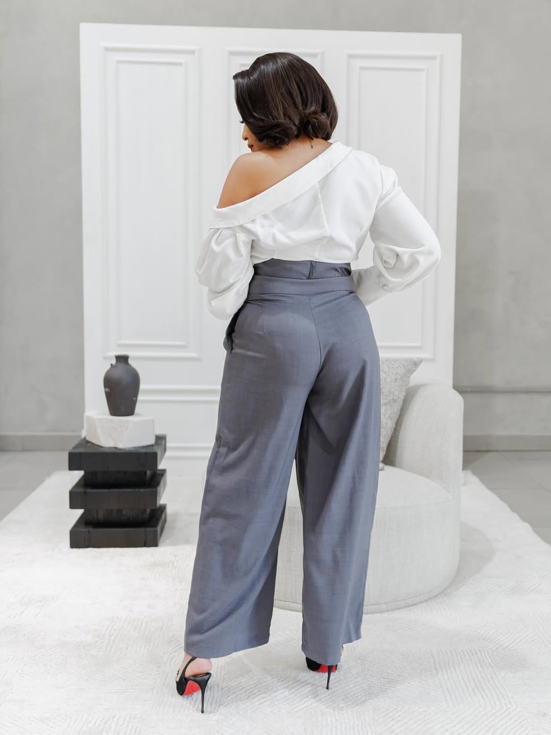 Pleated top pants
