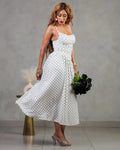 polka dot symmetrical dress