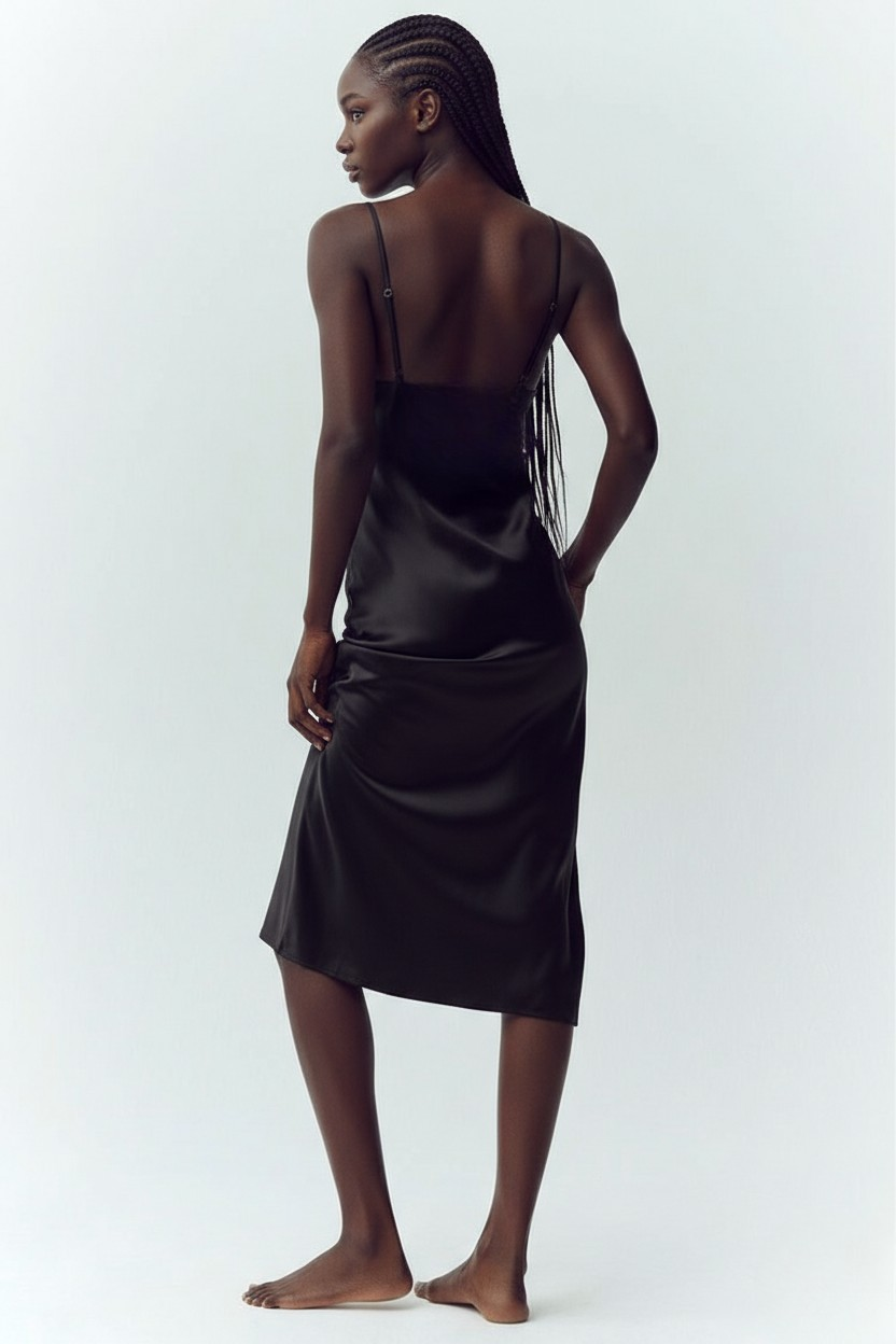Simple silk dress