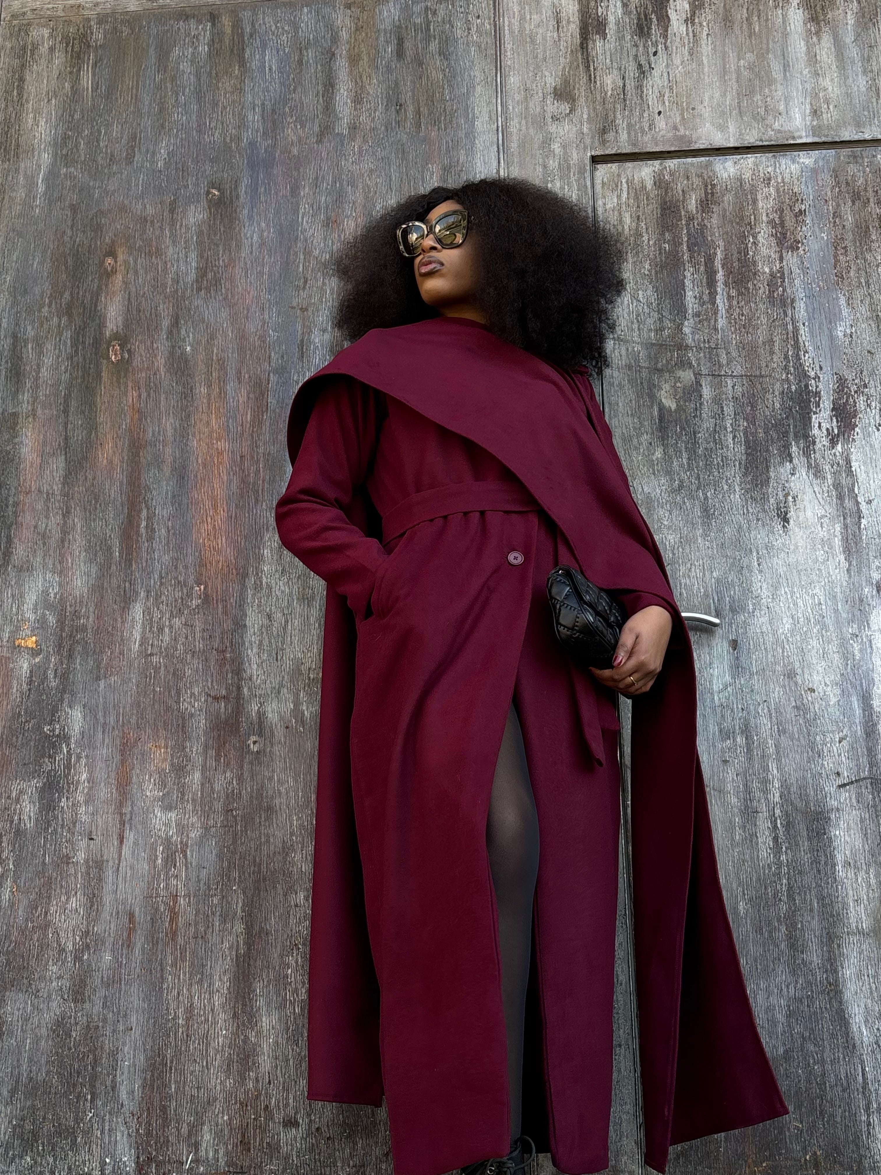 Elegant scarf coat