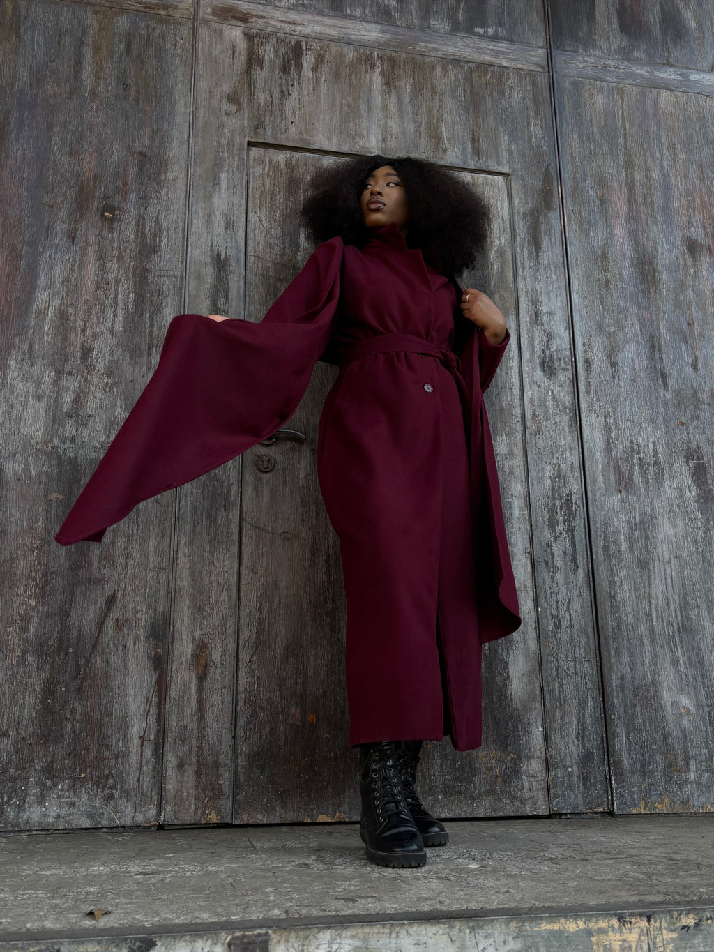 Elegant scarf coat