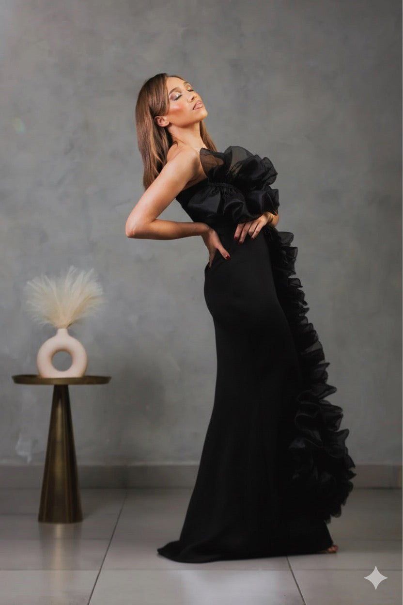 The Elegant Ruffle Glam Dress
