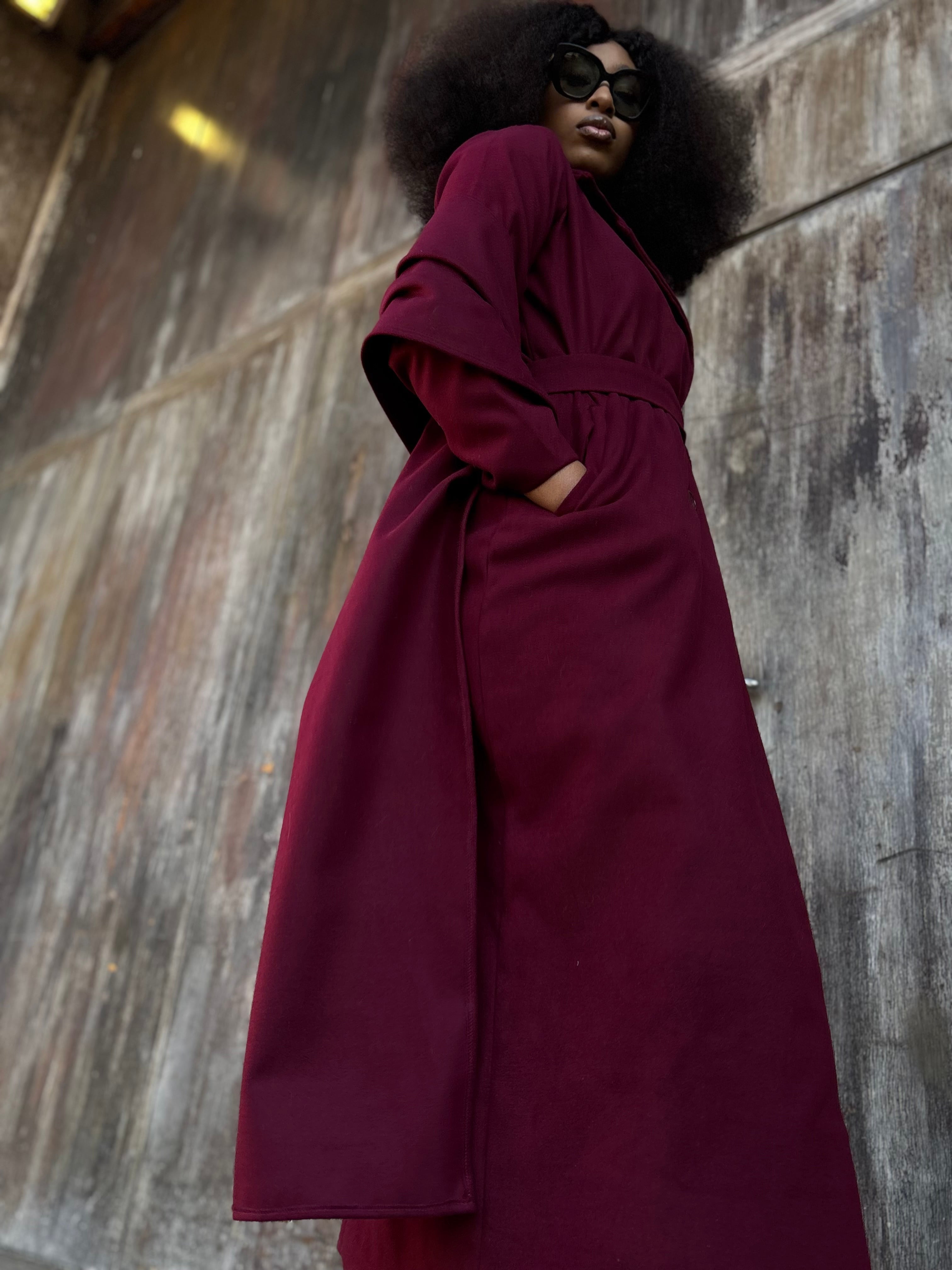 Elegant scarf coat